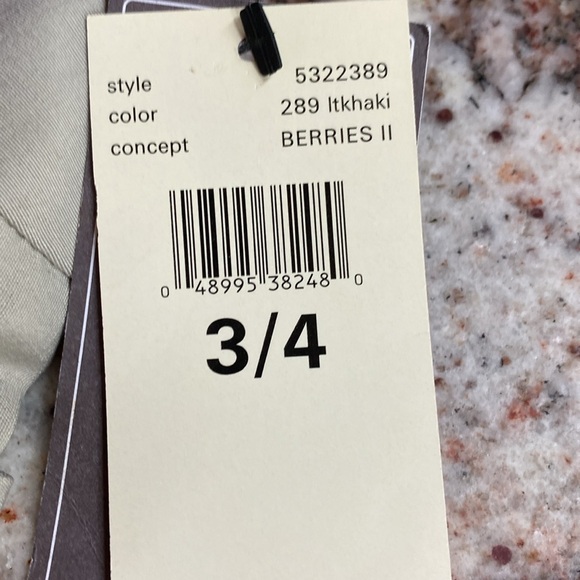 NWT Vintage Esprit Pants size 3/4 in Light Khaki - Picture 5 of 5